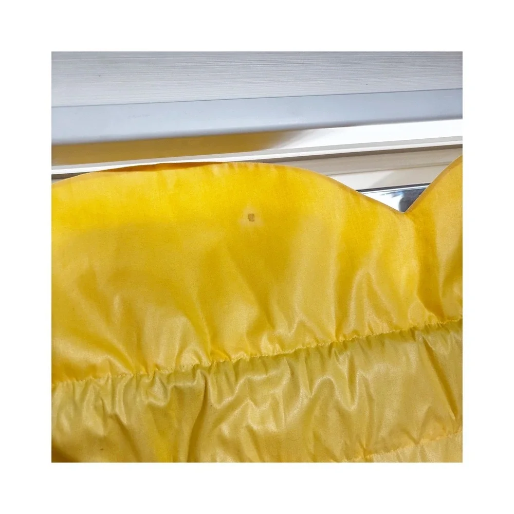 Country Heart‎ Valance Curtain Yellow Gray Plaid Kitchen Two Panels 30x25 Each